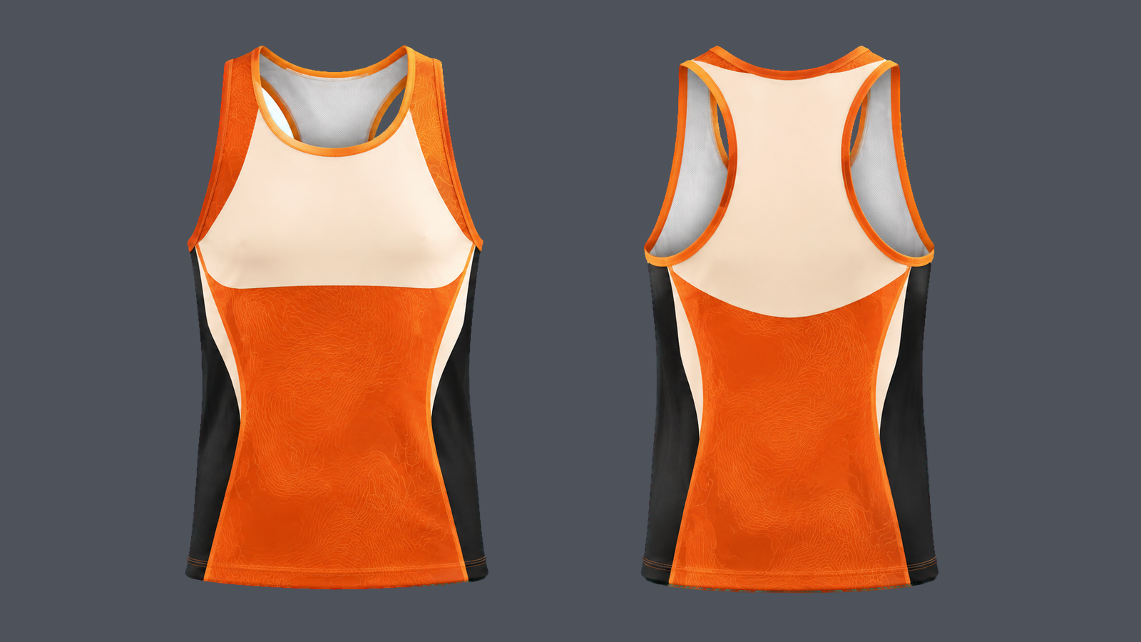 Apex Racer Tank — Warm orange, original colour preview