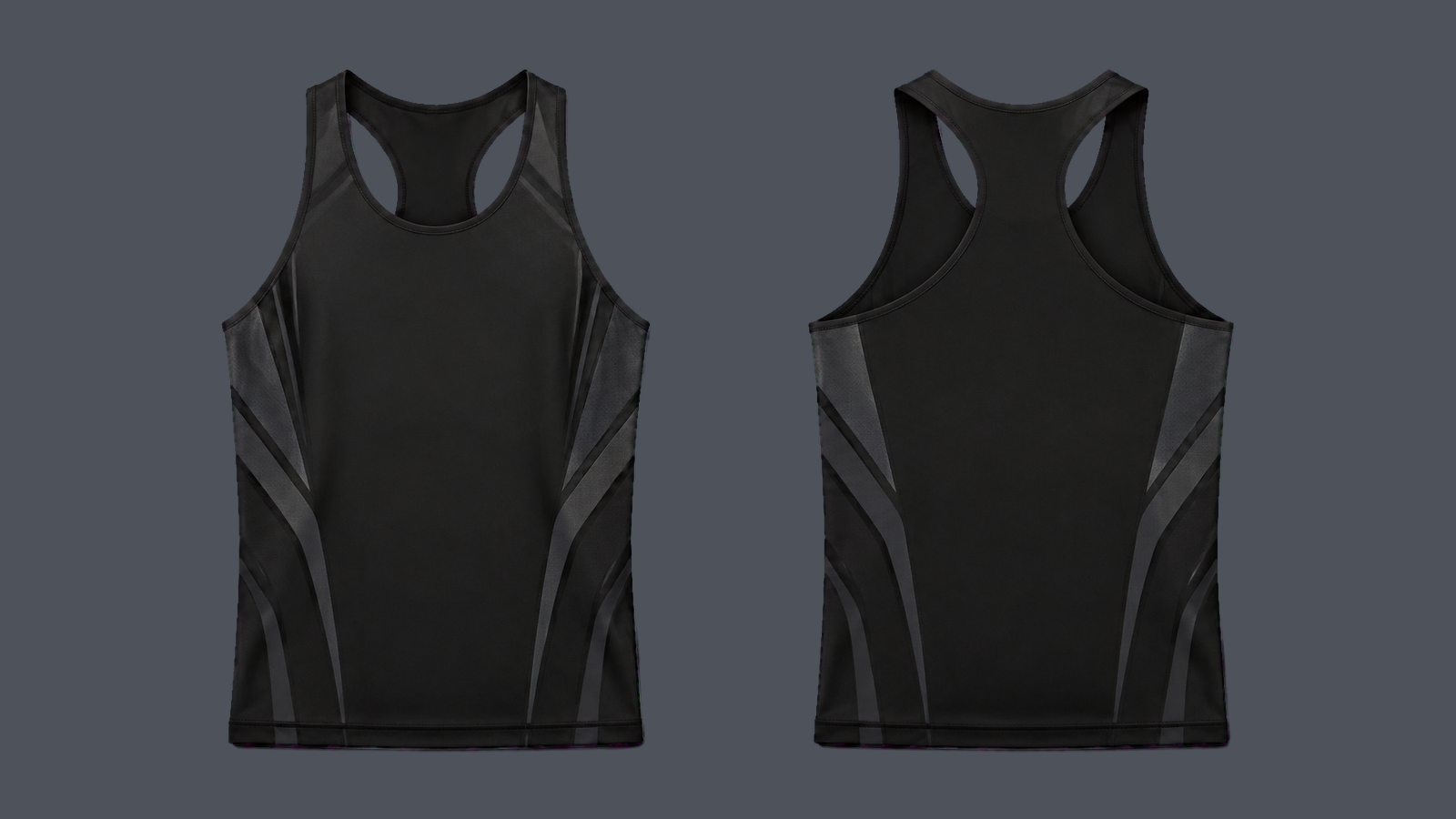 Core Racer Singlet — Matte black, original colour preview