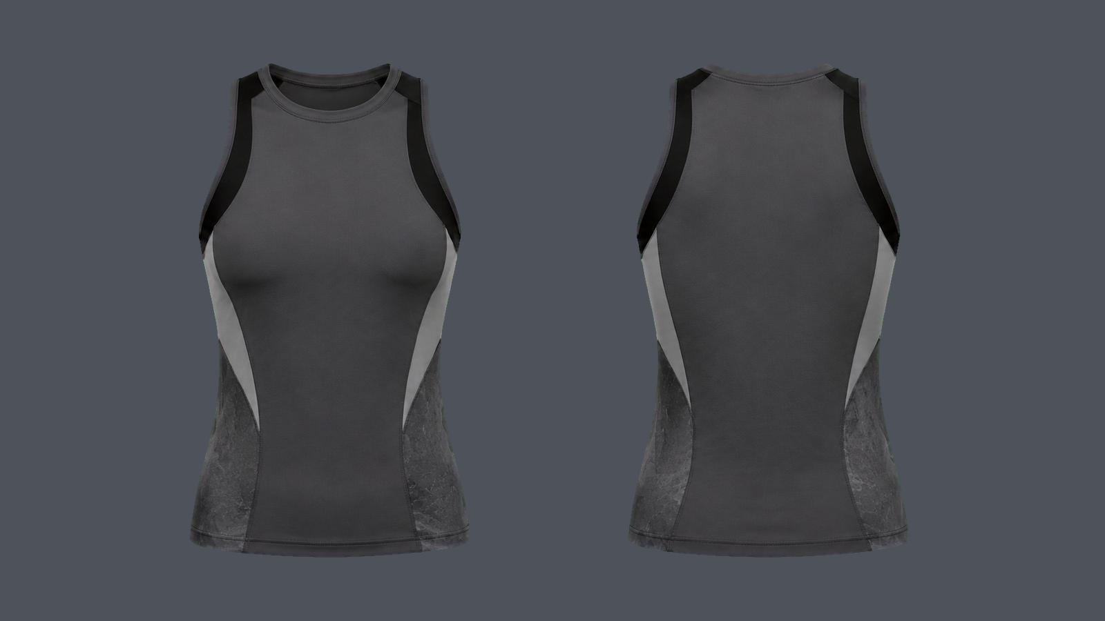 Sculpt High-Neck Tank — Graphite, original colour preview
