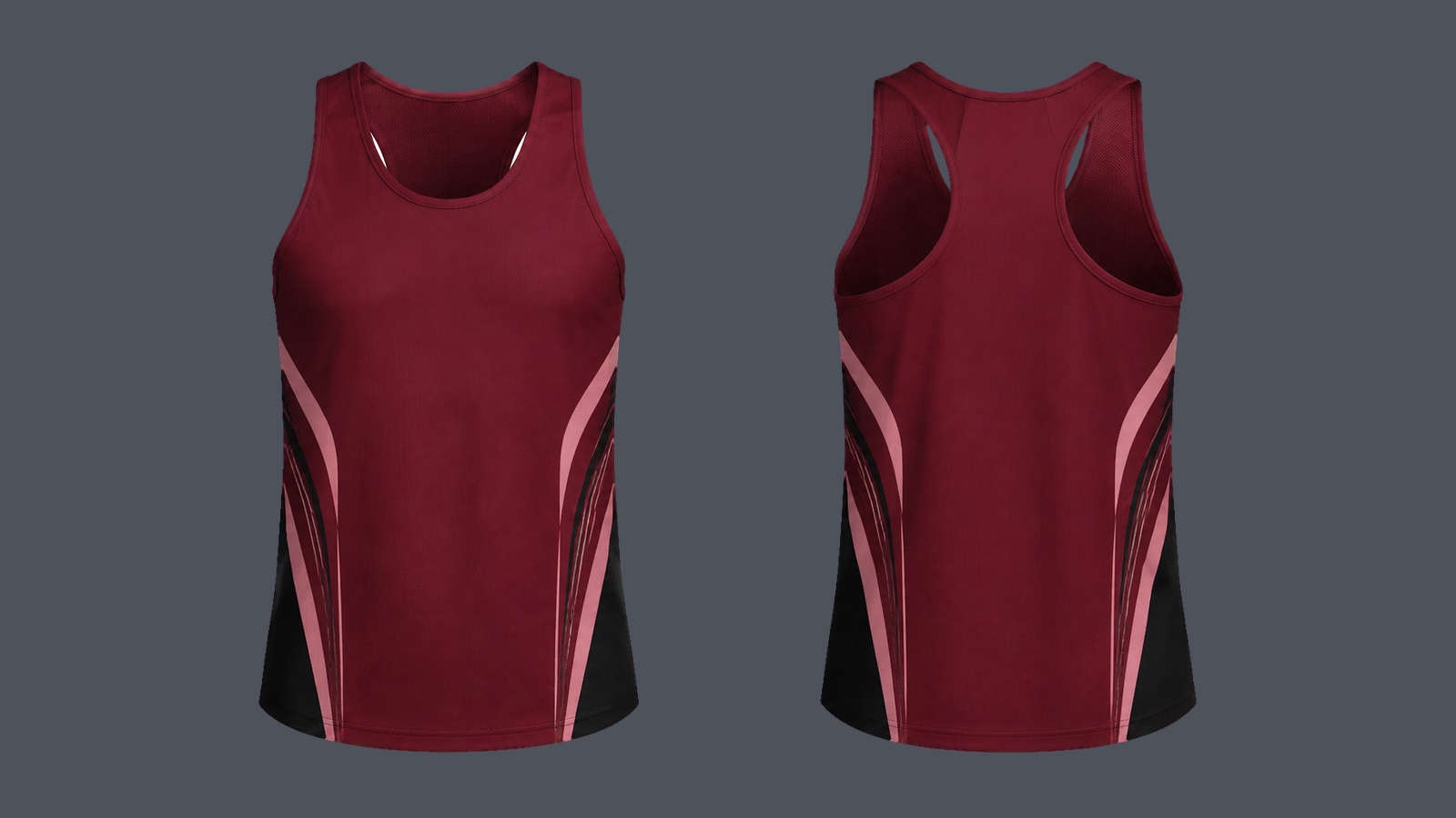 Stride Hybrid Tank — Burgundy, original colour preview