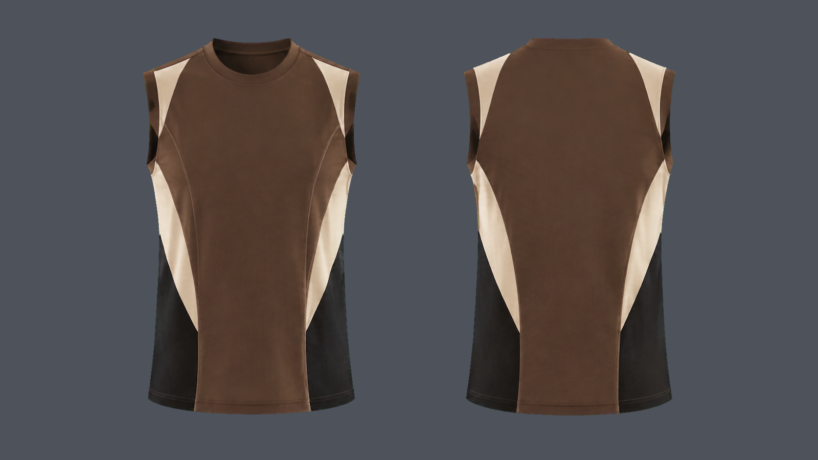 Summit Sleeveless Tee — Chocolate brown, original colour preview