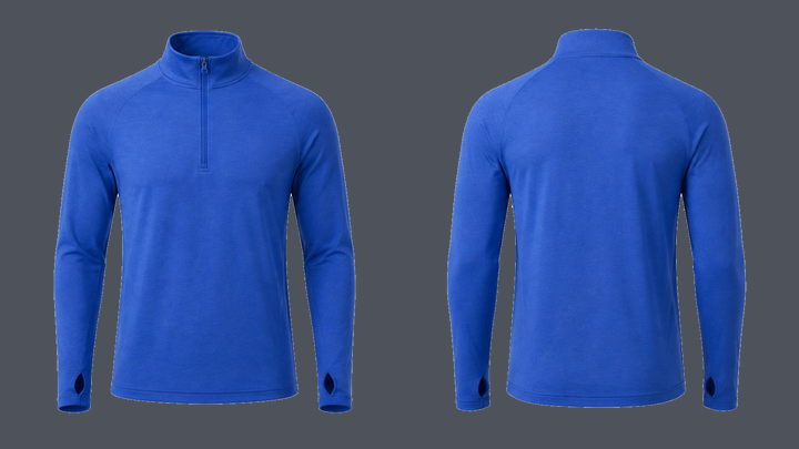 Half-Zip Running Top — Cobalt HSL Master, original colour preview