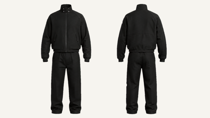 Harrington Jacket — True Black Matte Panel Wash, original colour preview
