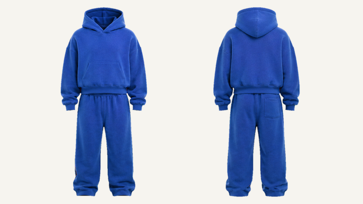Heavyweight Fleece Hoodie — Cobalt HSL Master Garment Dyed, original colour preview
