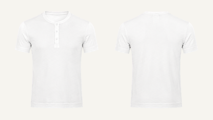 Henley T-Shirt — True White Garment Dyed, original colour preview