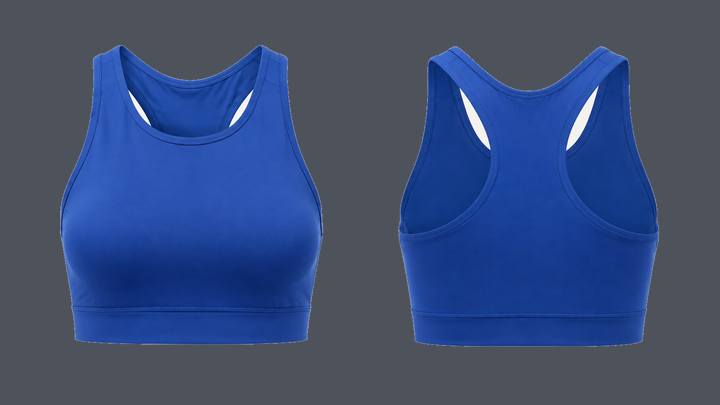 High-Neck Training Bra — Cobalt HSL Master, original colour preview