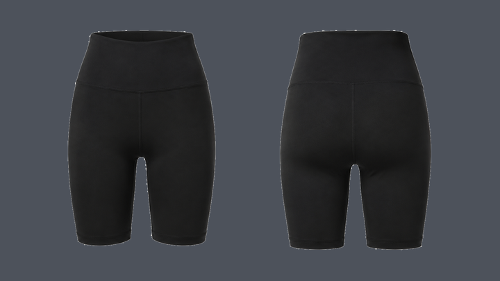 High-Rise Bike Short — True Black, original colour preview