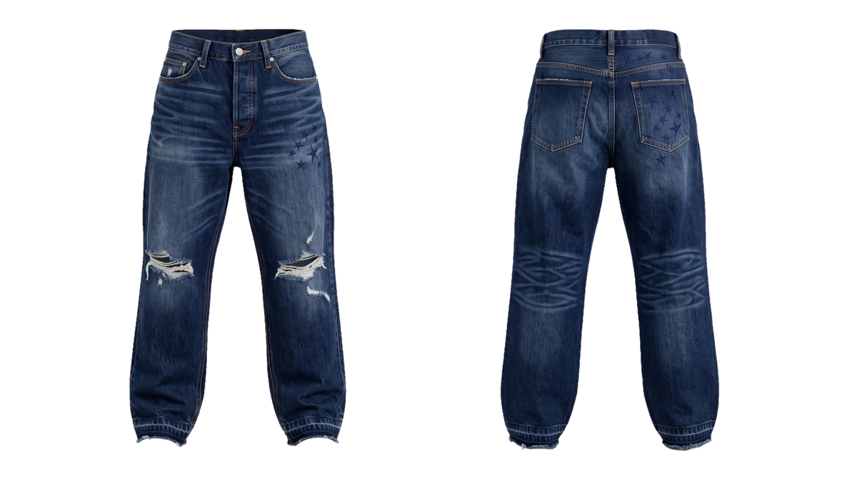 Indigo Baggy Jeans, original colour preview