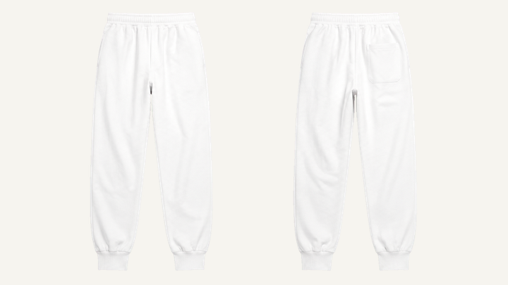 Jogger Pants — True White Clean Reactive Solid, original colour preview