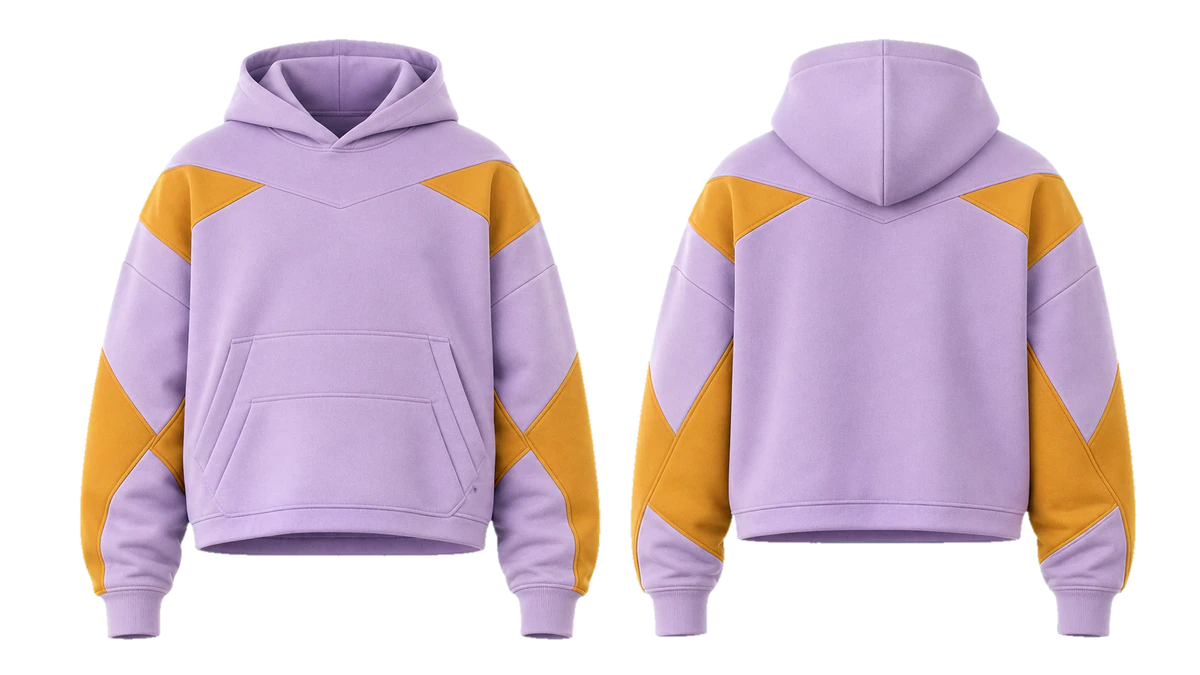 Lavender Amber Starline cut-and-sew hoodie, original colour preview