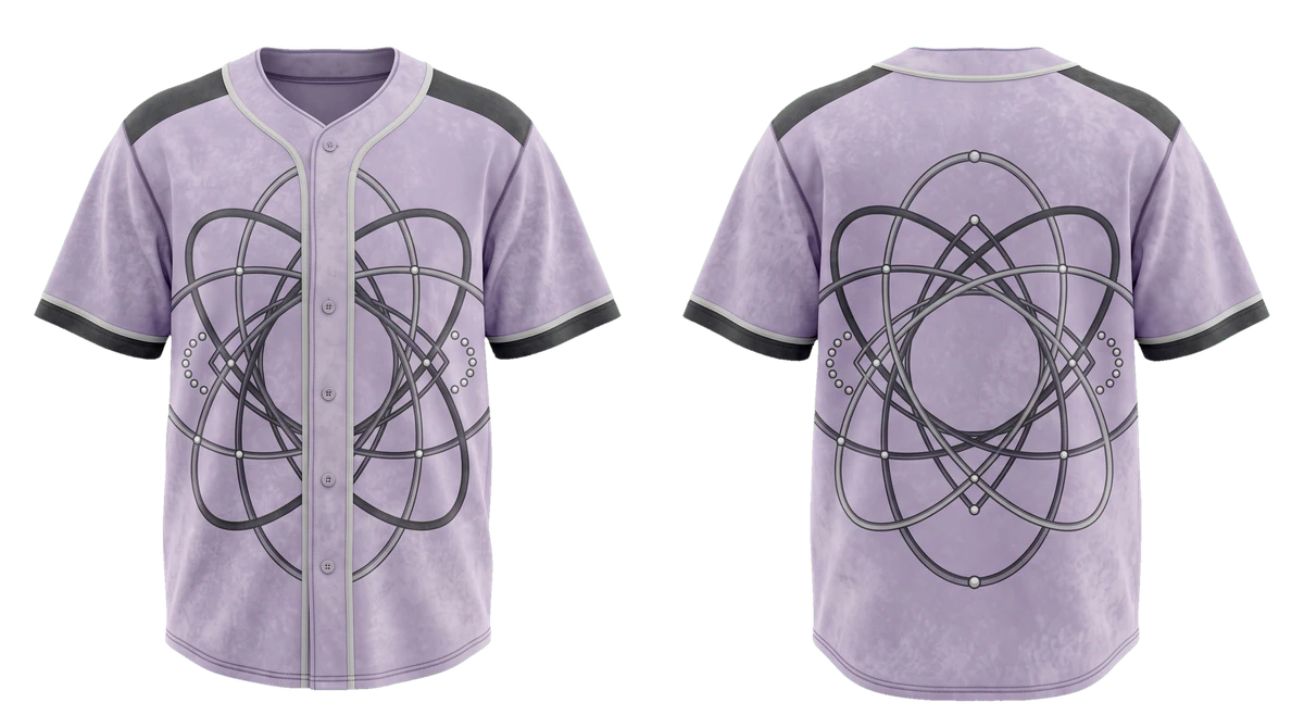 Lavender Charcoal Orbit Baseball Jersey, original colour preview