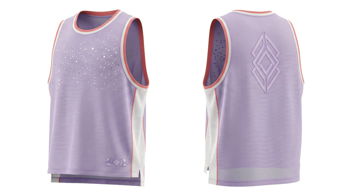 Lavender Crystal Basketball Fan Jersey, original colour preview