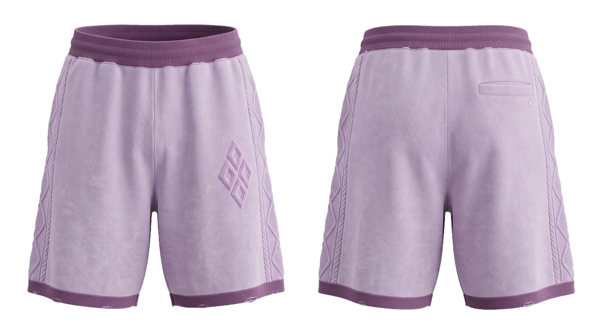 Lavender Diamond Knit Shorts, original colour preview