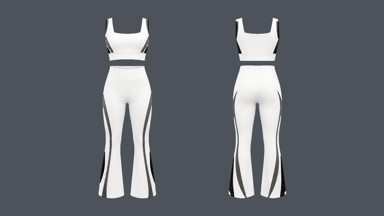 Contour Flare Set — True white, original colour preview