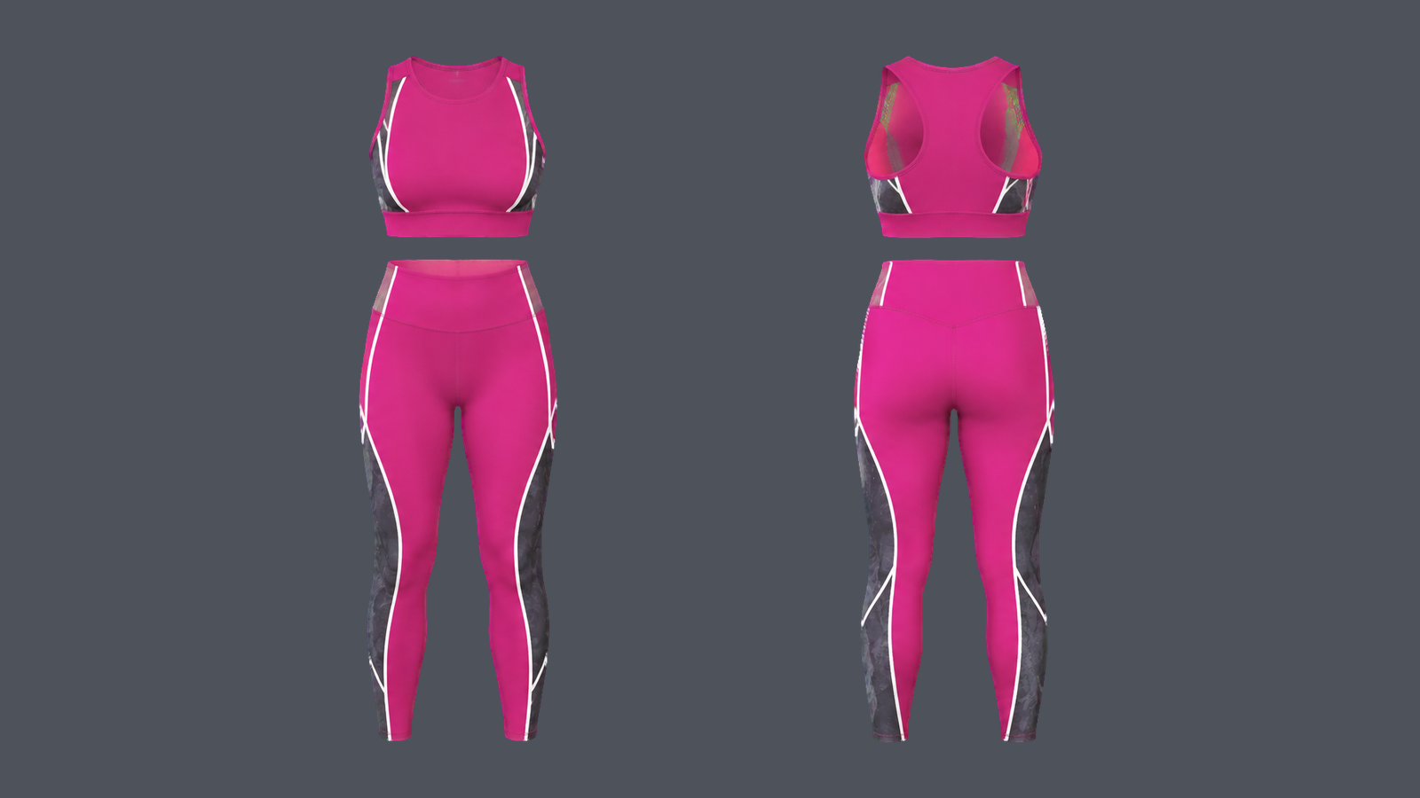 Core High-Rise Set — Fuchsia, original colour preview