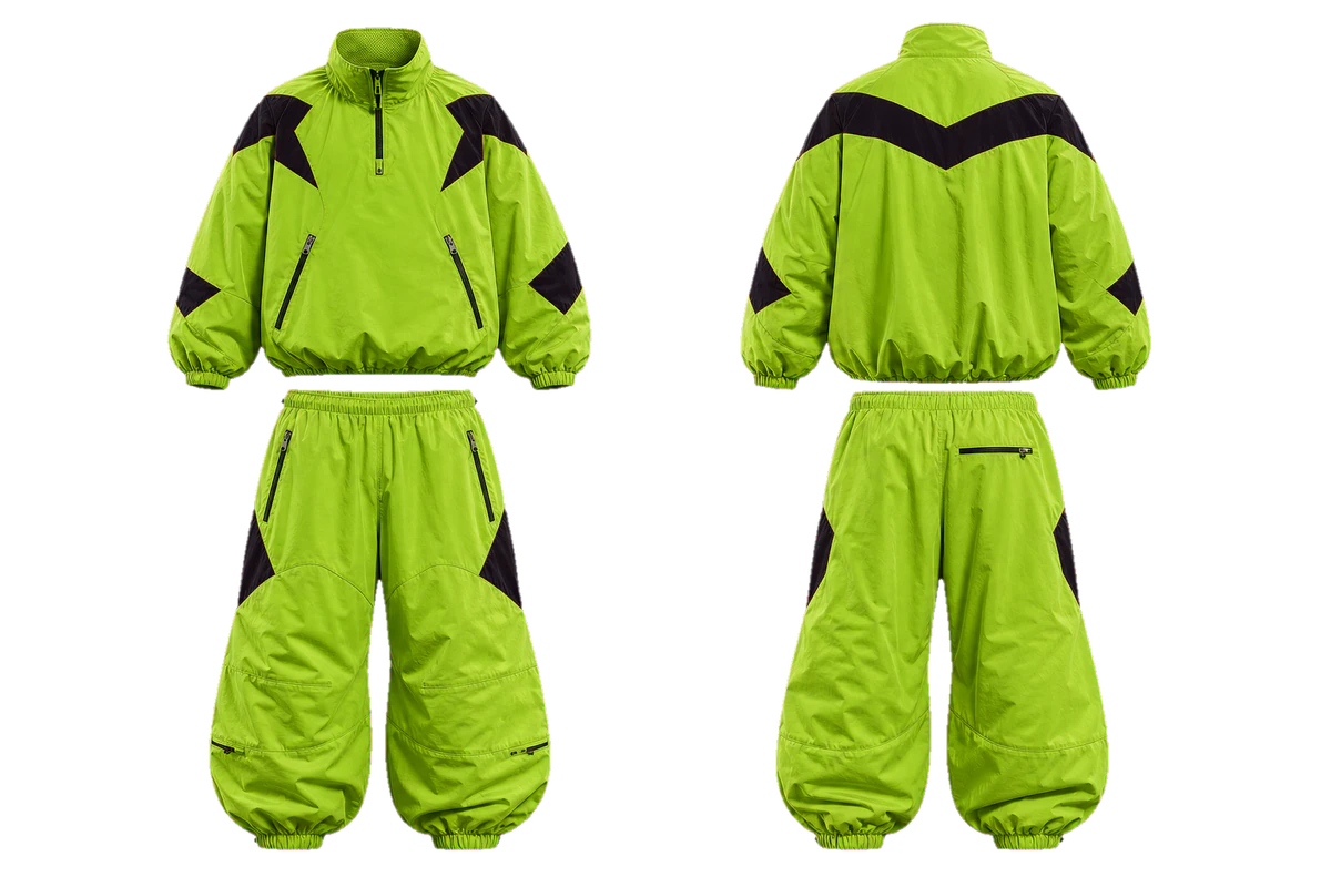 Lime Oxblood Vector baggy tracksuit, original colour preview