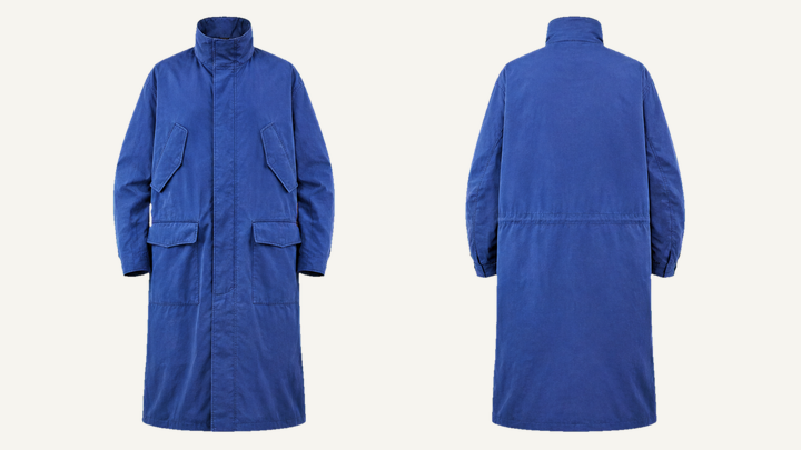Long Overcoat — Cobalt HSL Master Pigment Dyed, original colour preview
