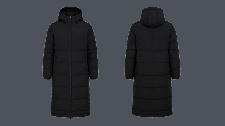 Long Recovery Coat — True Black, original colour preview