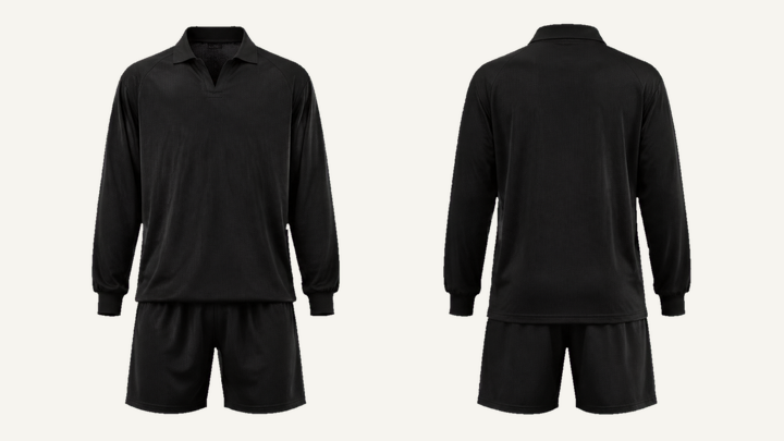 Long-sleeve Retro Soccer Jersey — True Black Vintage Soft Wash, original colour preview