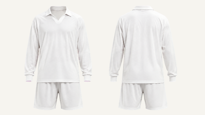 Long-sleeve Retro Soccer Jersey — True White Matte Panel Wash, original colour preview