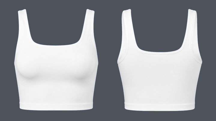 Longline Studio Bra — True White, original colour preview