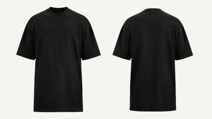 Longline T-Shirt — True Black Pigment Dyed, original colour preview