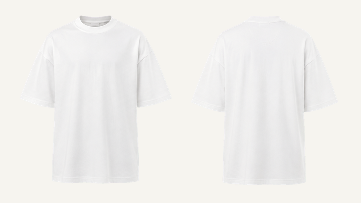 Longline T-Shirt — True White Garment Dyed, original colour preview