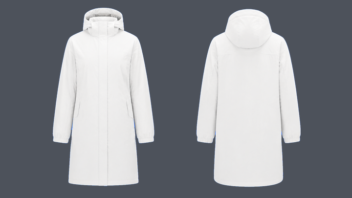 Longline Training Parka — True White, original colour preview