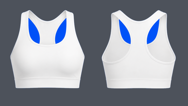Medium-Support Racerback Bra — True White, original colour preview