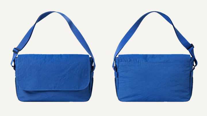 Messenger Bag — Cobalt HSL Master Technical Crinkle Rinse, original colour preview