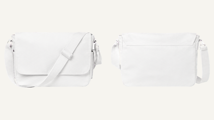 Messenger Bag — True White Clean Reactive Solid, original colour preview