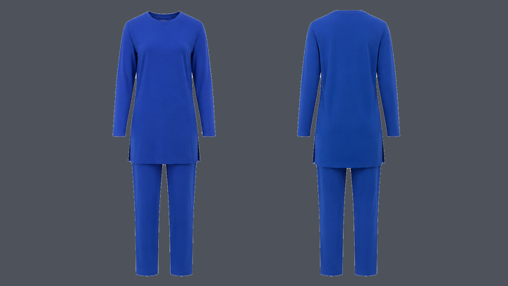 Modest Performance Tunic — Cobalt HSL Master, original colour preview