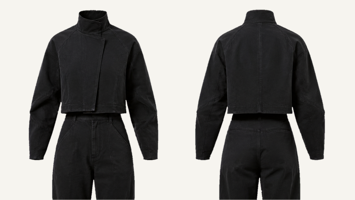 Moto Jacket — True Black Matte Panel Wash, original colour preview