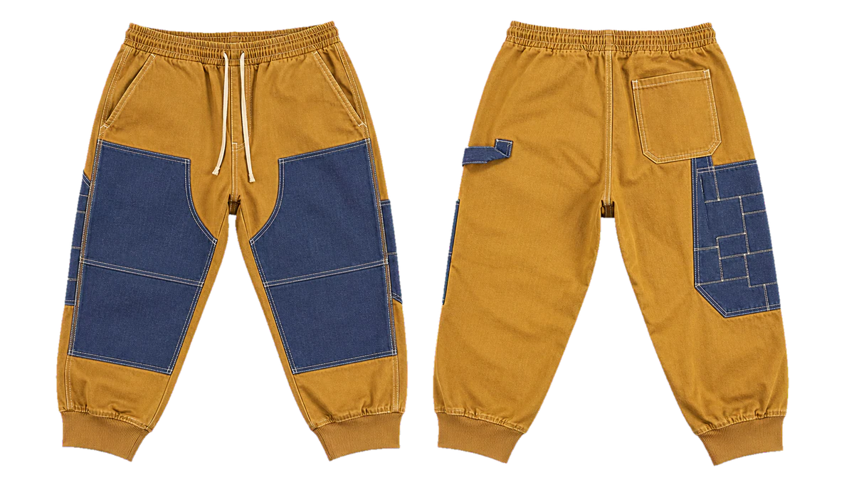 Mustard Indigo Carpenter Three-Quarter Joggers, original colour preview