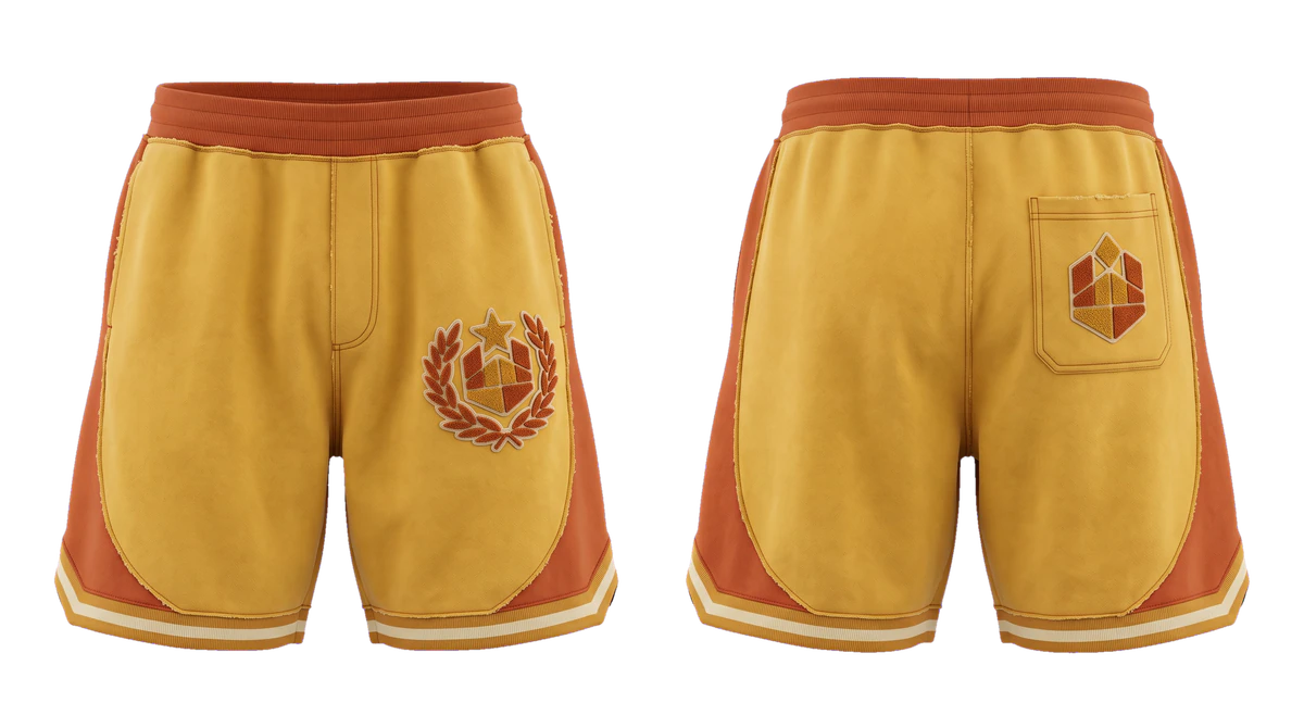 Mustard Varsity Chenille Shorts, original colour preview