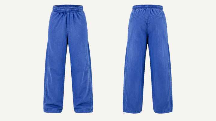 Nylon Track Pants — Cobalt HSL Master Denim Stone Wash, original colour preview