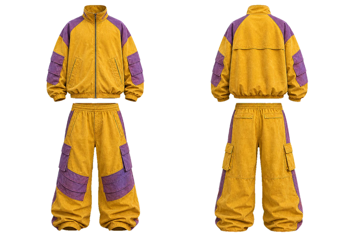Ochre Violet Quarry baggy tracksuit, original colour preview