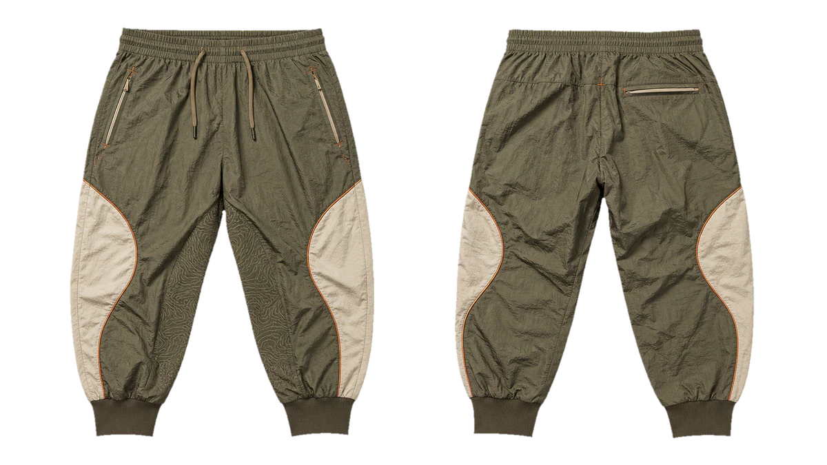 Olive Bone Parachute Three-Quarter Joggers, original colour preview