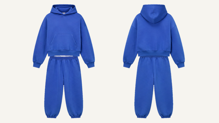 Oversized Pullover Hoodie — Cobalt HSL Master Garment Dyed, original colour preview
