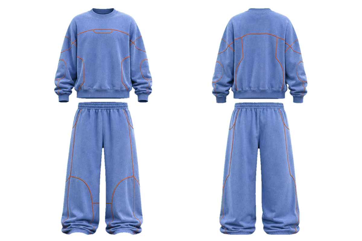 Periwinkle Rust Circuit baggy tracksuit, original colour preview