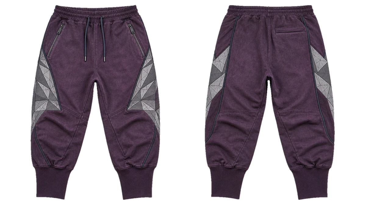 Plum Silver Apex Three-Quarter Joggers, original colour preview