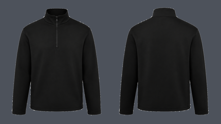 Quarter-Zip Travel Top — True Black, original colour preview