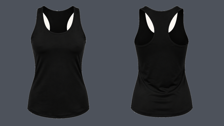 Racerback Performance Tank — True Black, original colour preview