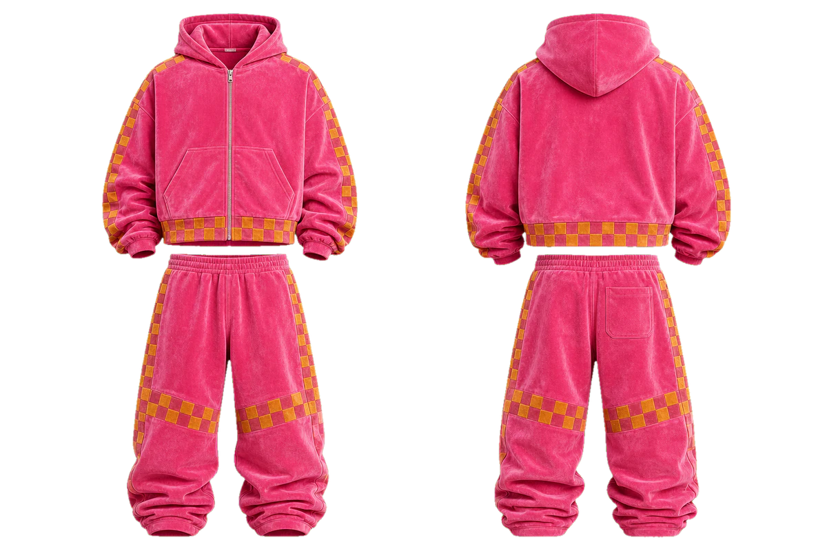 Raspberry Amber Static baggy tracksuit, original colour preview