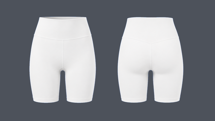 Recovery Bike Short — True White, original colour preview