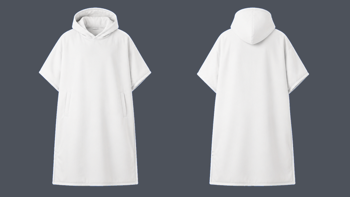 Recovery Poncho — True White, original colour preview