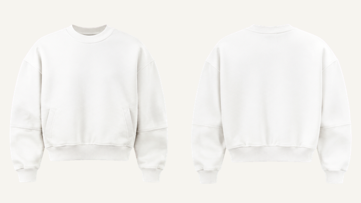 Regular Crewneck Sweatshirt — True White Enzyme Soft Wash, original colour preview