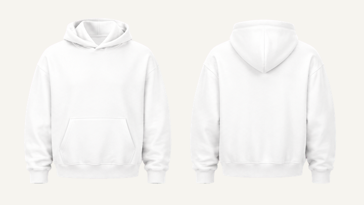 Regular Pullover Hoodie — True White Enzyme Soft Wash, original colour preview
