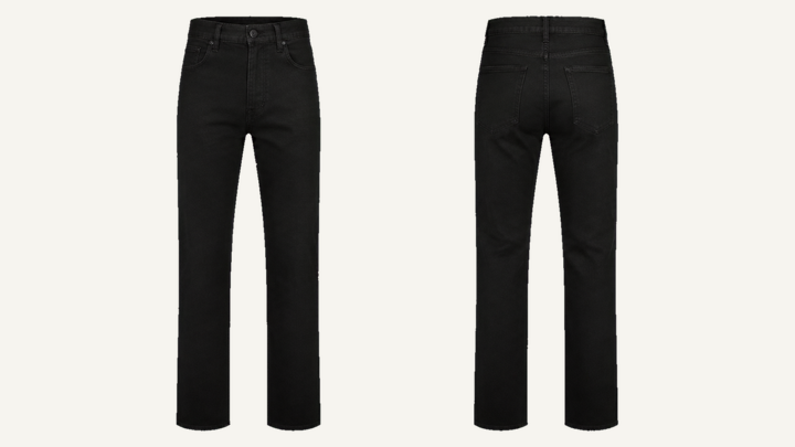 Regular Straight Jeans — True Black Raw Denim Rinse, original colour preview