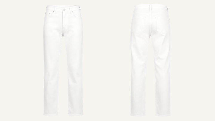Regular Straight Jeans — True White Clean Reactive Solid, original colour preview